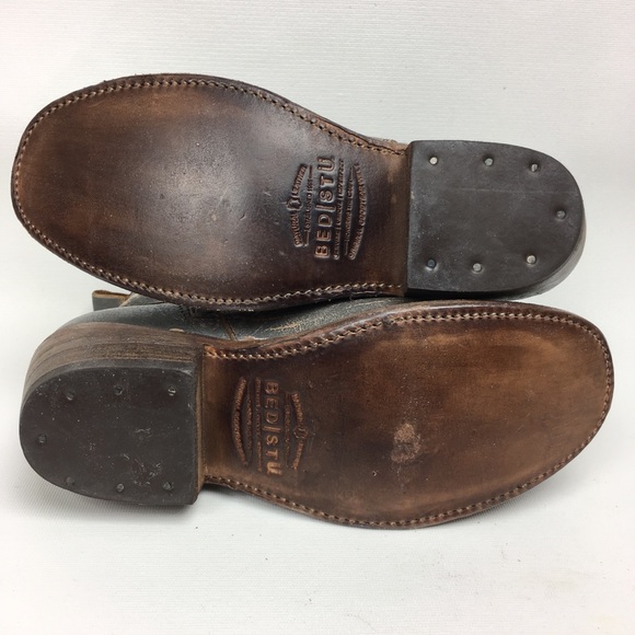 NWOB BED STÜ Gray Distressed Leather Boots - Picture 7 of 8